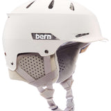 Bern Hendrix MIPS Helmet 2024 - White helmet with a black visor and white straps.