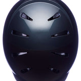 Bern Hendrix MIPS Helmet 2024 - Black helmet with white logo on top, black chin strap and ventilation holes.