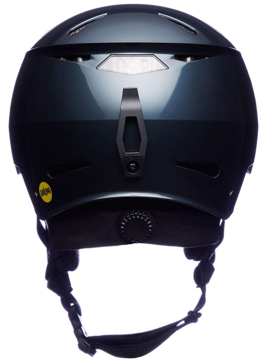 Bern Hendrix MIPS Helmet 2024 - Black helmet with white logo on front, black chin strap and ventilation holes on top.
