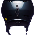Bern Hendrix MIPS Helmet 2024 - Black helmet with white logo on front, black chin strap and ventilation holes on top.
