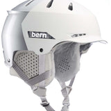 Bern Hendrix MIPS Helmet 2024 - A white helmet with a black logo on the front and a gray strap in the back.