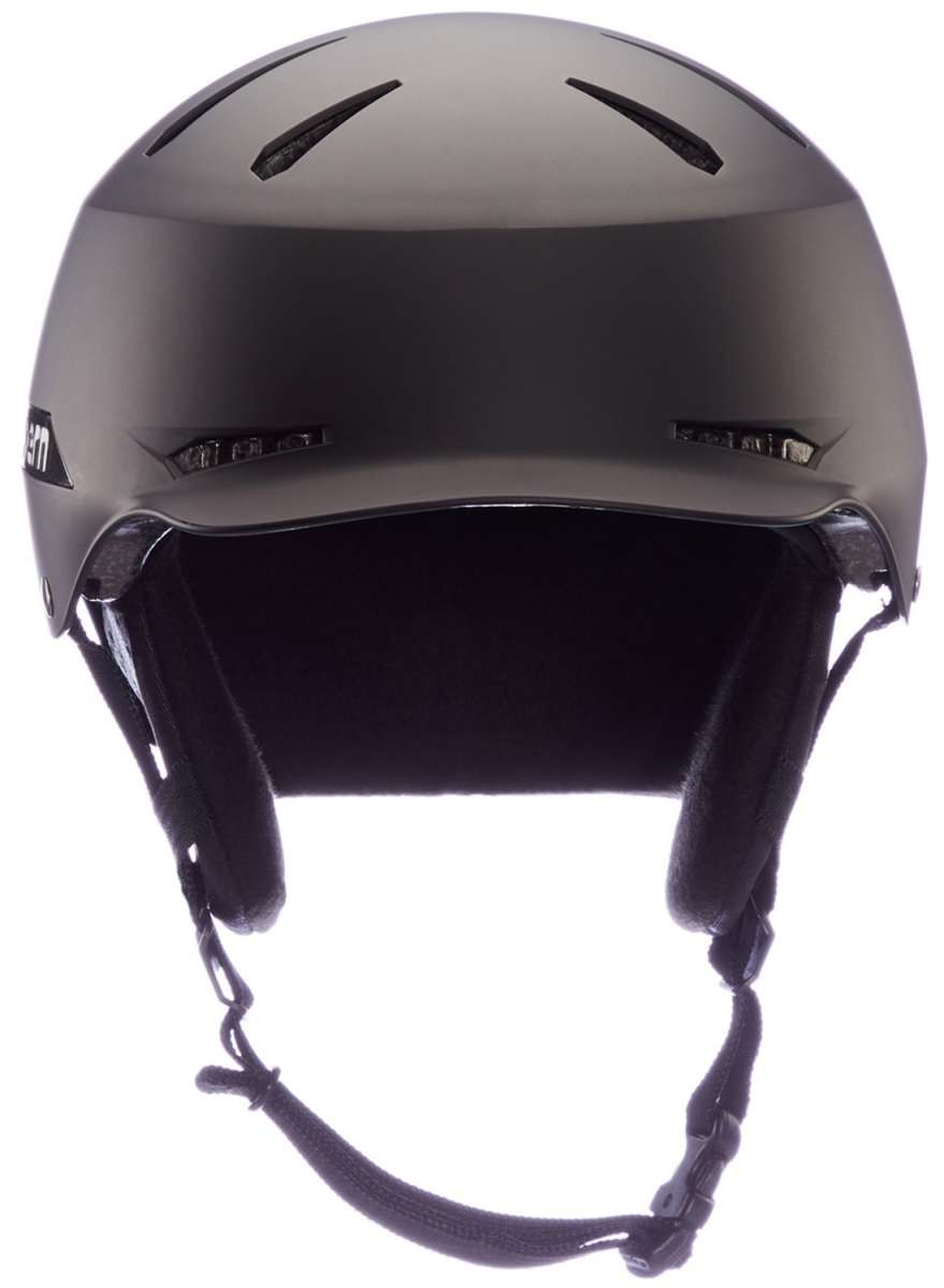Bern Hendrix MIPS Helmet 2024 - Matte black helmet with a sleek, aerodynamic design and ventilation holes on top.