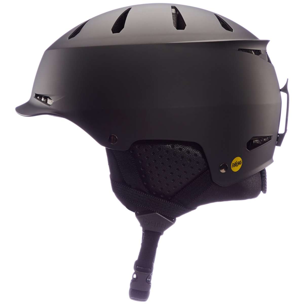Bern Hendrix MIPS Helmet 2024 - Matte black helmet with a sleek, aerodynamic design and ventilation holes on top.