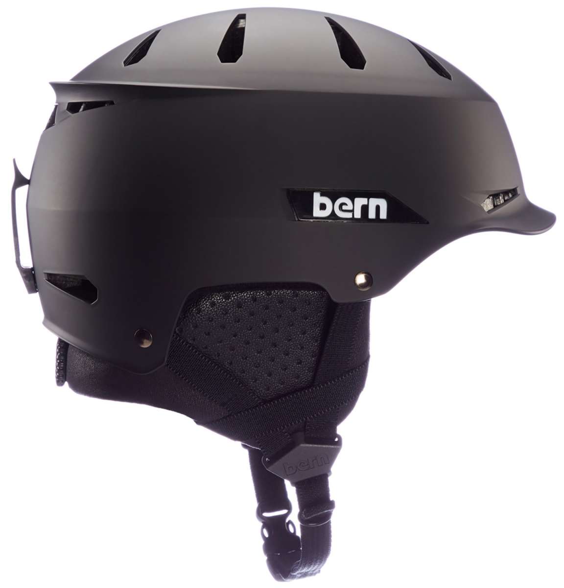 Bern Hendrix MIPS Helmet 2024 - Matte black helmet with a sleek, aerodynamic design and ventilation holes on top.