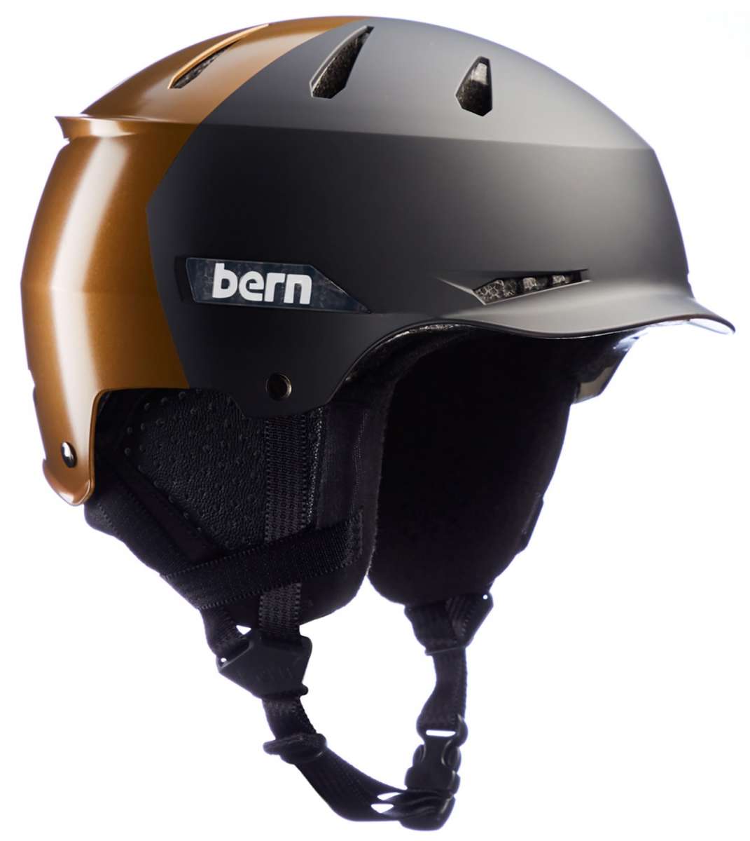 Bern Hendrix MIPS Helmet 2024 - Black helmet with a white logo on the side and a black strap in the back.