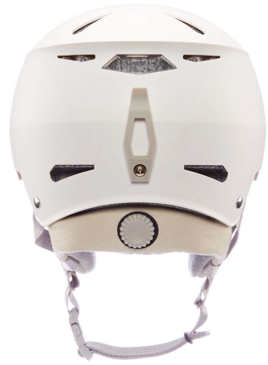 Bern Hendrix MIPS Helmet 2024 - White helmet with a black visor, featuring a white strap and a silver buckle on top.