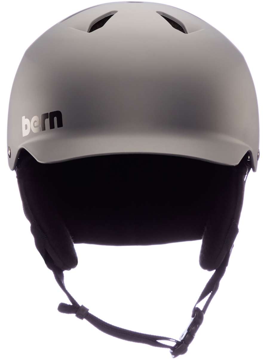 Bern Watts Classic Helmet 2023 - Matte black helmet with a sleek, rounded design and ventilation holes on top.