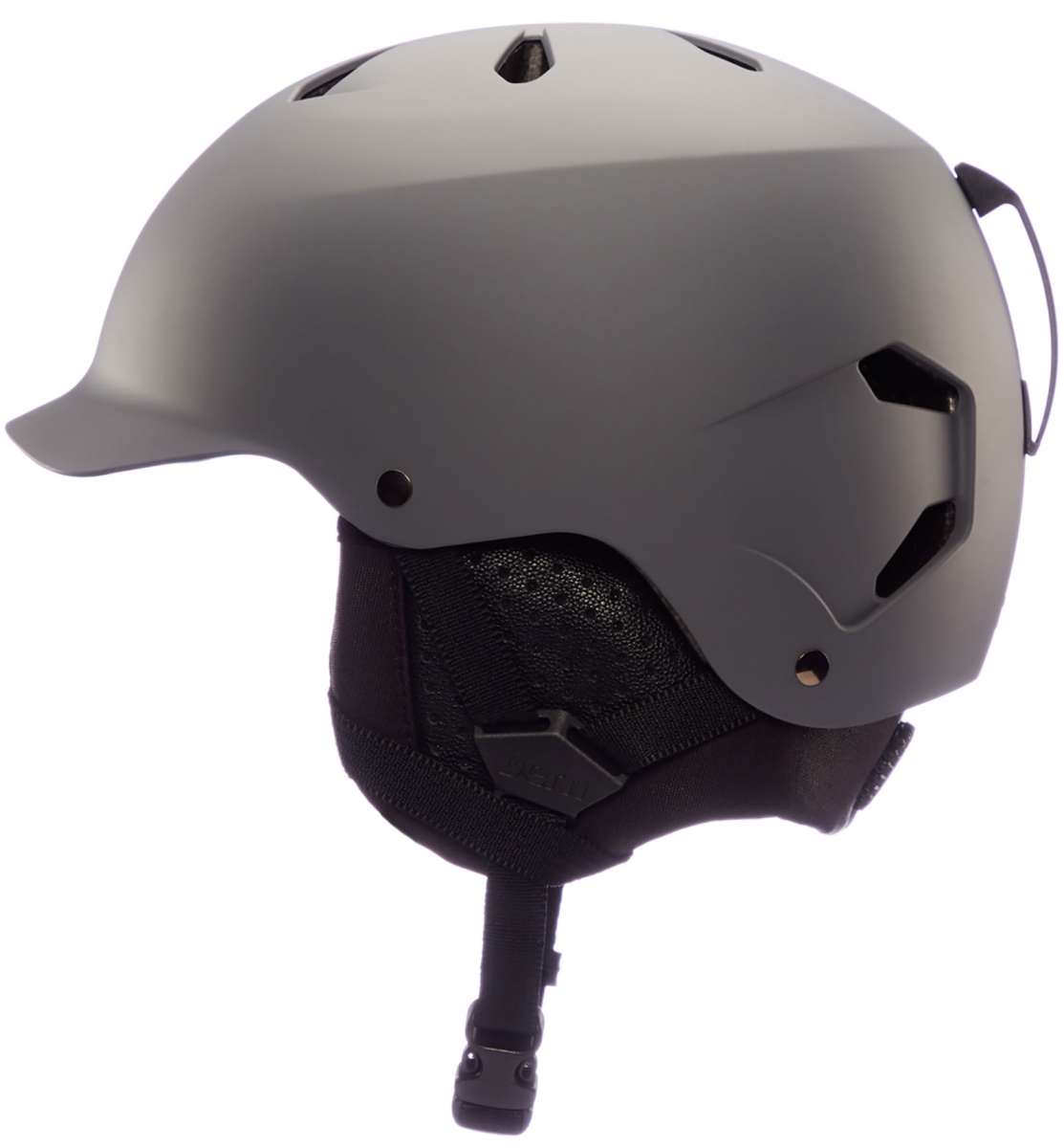 Bern Watts Classic Helmet 2023 - Matte black helmet with a sleek, aerodynamic design and ventilation holes on top.