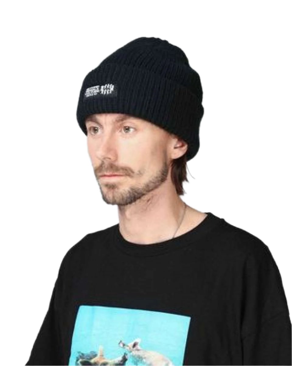 Beyond Medals Culture Beanie 2024 - A black beanie with a white logo on the front.