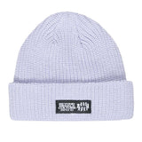Beyond Medals Culture Beanie 2024 - A light gray beanie with a black patch featuring white text and logo.