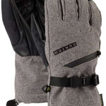 Burton Women's GORE-TEX Gloves - A pair of gloves with a black strap and buckle on the wrist, featuring a textured pattern on the palm side.