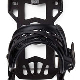 Burton Hitchhiker Splitboard Bindings 2024 - Black bindings with silver screws and a white logo on the high back strap.
