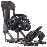 Burton Hitchhiker Splitboard Bindings 2024 - Black bindings with silver screws and bolts on a white background.