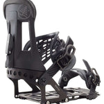 Burton Hitchhiker Splitboard Bindings 2024 - Black bindings with silver screws and bolts on a white background.