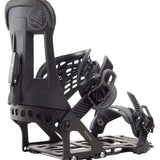 Burton Hitchhiker Splitboard Bindings 2024 - Black bindings with silver screws and bolts on a white background.