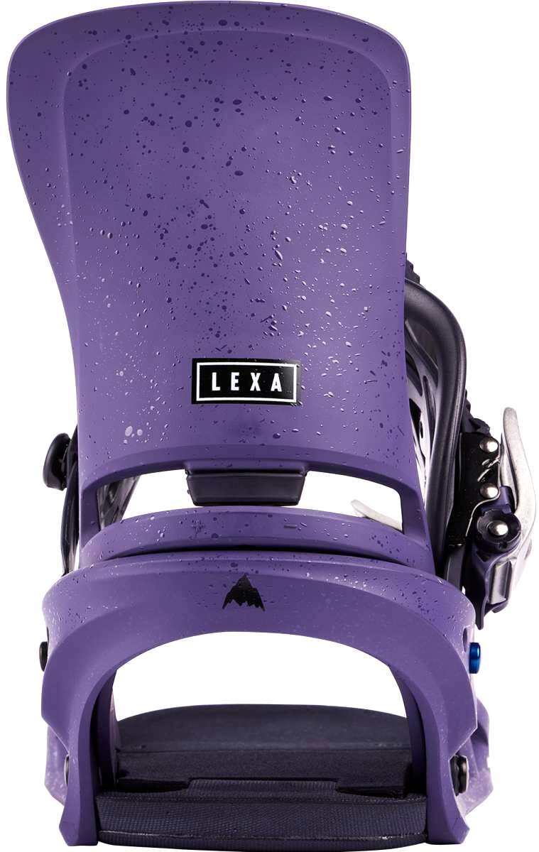 Burton Women's Lexa Snowboard Bindings - A purple snowboard binding with a black strap and buckle.