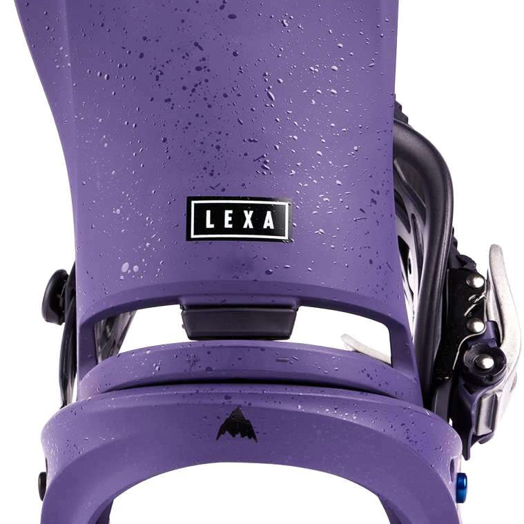 Burton Women's Lexa Snowboard Bindings - A purple snowboard binding with a black strap and buckle.