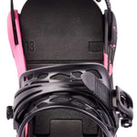 Burton Women's Lexa Snowboard Bindings - Binding with black straps and a pink accent on the side.
