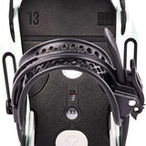 Burton Women's Lexa X EST Snowboard Binding 2023 - Black binding with silver screws and bolts, featuring a sleek black strap on top.