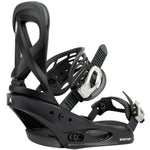 Burton Women's Scribe Snowboard Binding - A black snowboard binding with a white logo on the strap and silver buckles.