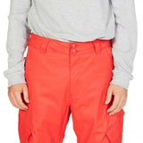 DC Banshee Insulated Pant 2023 - A pair of snow pants with a black and white logo on the left thigh, featuring a zippered pocket and adjustable Velcro straps at the waist.