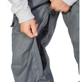 DC Banshee Insulated Pant 2023 - A pair of gray snow pants with a black zipper on the left leg.