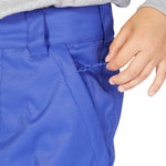 DC Junior's Banshee Insulated Pant 2023 - A pair of insulated ski pants with a black and grey patterned design on the side panels.