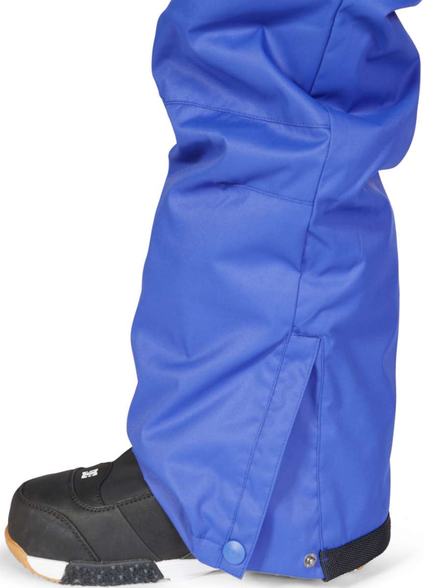 DC Junior's Banshee Insulated Pant - Black snow pants with a white stripe down the side and a logo on the left leg.