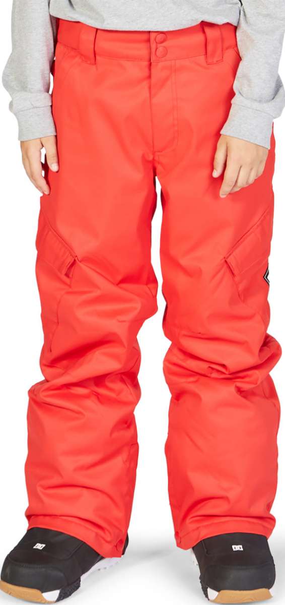 DC Junior's Banshee Insulated Pant - Black snow pants with a subtle white stripe down the side of each leg.