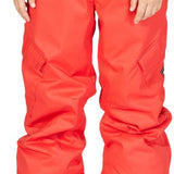 DC Junior's Banshee Insulated Pant - Black snow pants with a subtle white stripe down the side of each leg.