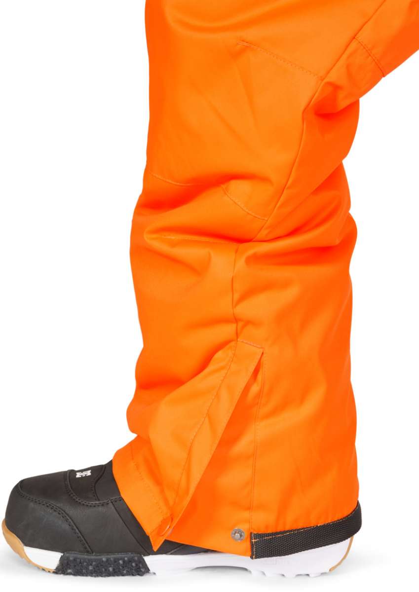 DC Junior's Banshee Insulated Pant 2023 - Black insulated snow pants with a white stripe on the side of each leg.