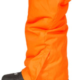 DC Junior's Banshee Insulated Pant 2023 - Black insulated snow pants with a white stripe on the side of each leg.