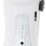 DC Women's Phase Pro BOA Step On Snowboard Boots 2024 - White snowboard boots with leopard print lining visible at top of boot.