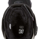 DC Women's Phase Pro BOA Step On Snowboard Boots 2024 - Black snowboard boots with a white stripe on the side and silver buckles.