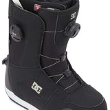 DC Women's Phase Pro BOA Step On Snowboard Boots 2024 - Black snowboard boots with white accents and a BOA closure system on the side.