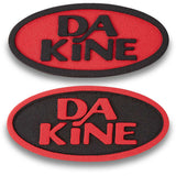Dakine Retro Oval Stomp 2 Pack 2023 - A pair of oval-shaped stomp pads with a retro design, featuring a black and white color scheme.