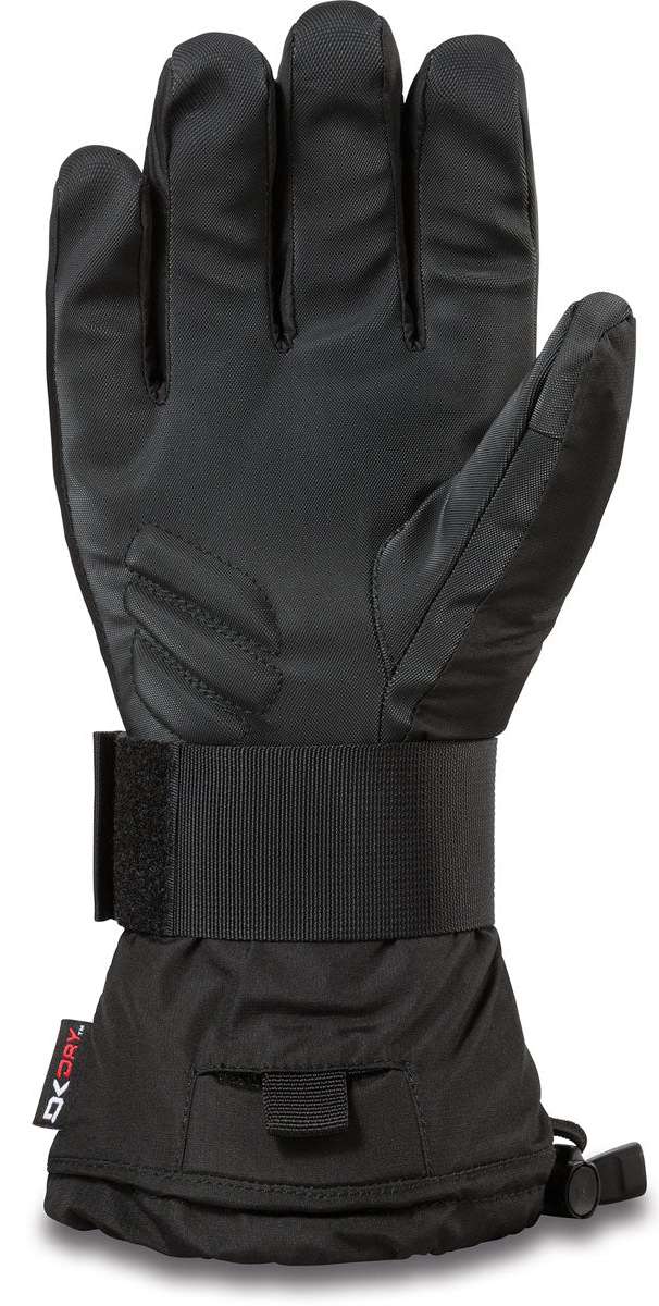 Dakine Wrist Guard Gloves - A pair of black gloves with a wrist guard and Velcro strap closure.