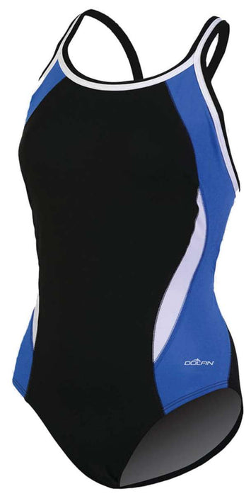 Dolfin Ladies' Reliance Colorblock DBX Back One-Piece Swimsuit