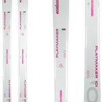 Elan Playmaker 101 Skis 2024 - White skis with pink lettering and logo.