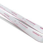 Elan Playmaker 101 Skis 2024 - White skis with pink accents and a textured surface.