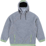 Endeavor Sherpa Riding Hoodie - A heathered grey fleece hoodie with a sherpa lining and drawstring hood.