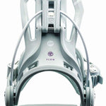 Flow Women's Mayon Snowboard Bindings - 2022 model bindings with a sleek, modern design and a predominantly black color scheme.