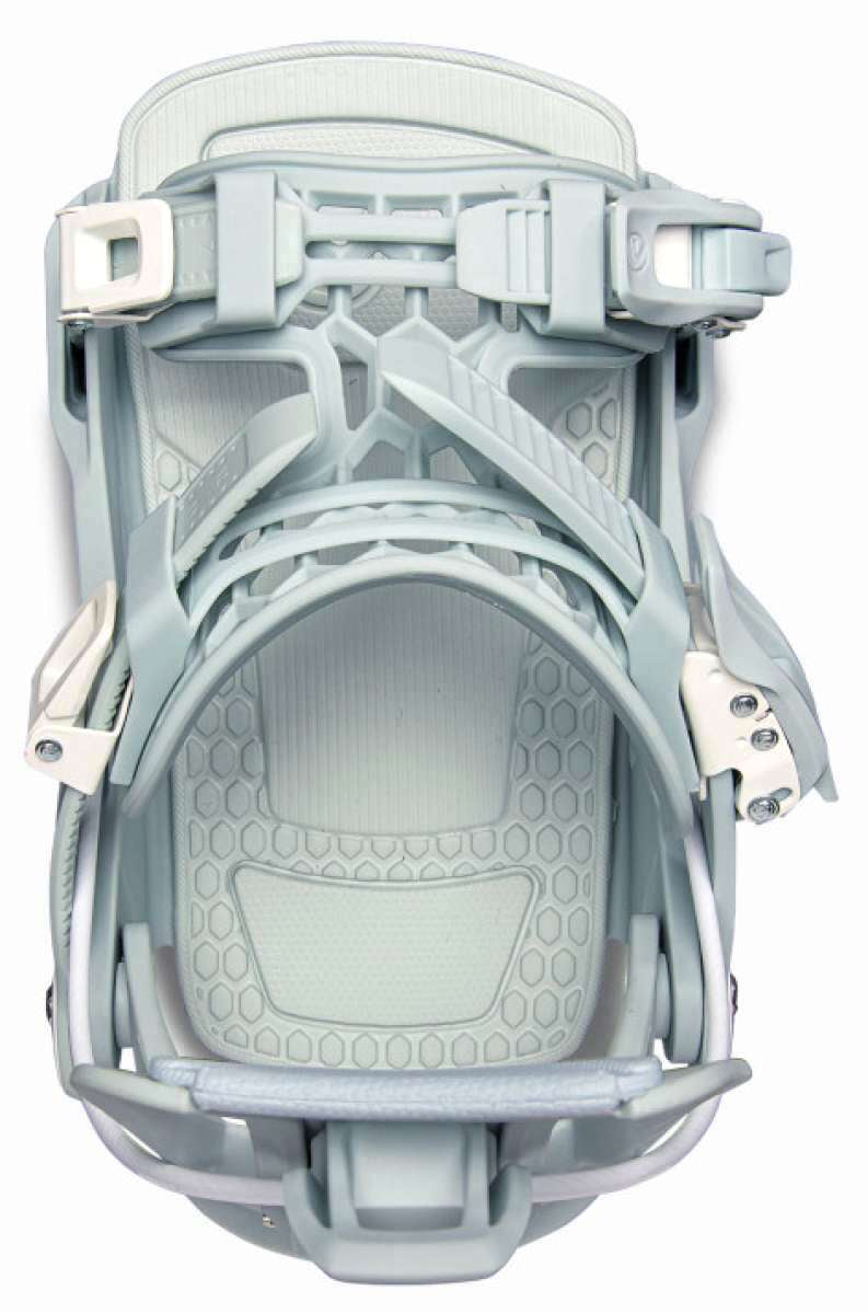 Flow Women's Mayon Snowboard Bindings - 2022 model bindings with a sleek, modern design and a predominantly black color scheme.