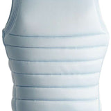 Follow Women's Primary Impact Vest 2023 - A light blue vest with a textured pattern on the front and back, featuring a round neckline and armholes.