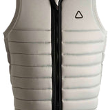 Follow Primary Impact Vest 2023 - White vest with black trim and a triangular logo on the upper right side.