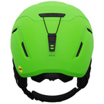 Giro Junior's Neo MIPS Helmet 2023 - Lime green helmet with a black chin strap and white logo on the side.
