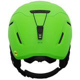 Giro Junior's Neo MIPS Helmet 2023 - Lime green helmet with a black chin strap and white logo on the side.
