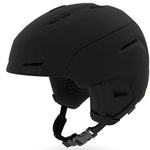 Giro Junior's Neo MIPS Helmet 2023 - A matte black helmet with a sleek, aerodynamic design and ventilation holes on top.
