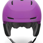 Giro Junior's Neo MIPS Helmet 2023 - A purple helmet with a black chin strap and white logo on the front.