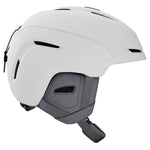 Giro Junior's Neo MIPS Helmet 2023 - A white helmet with a black strap and a gray logo on the side.